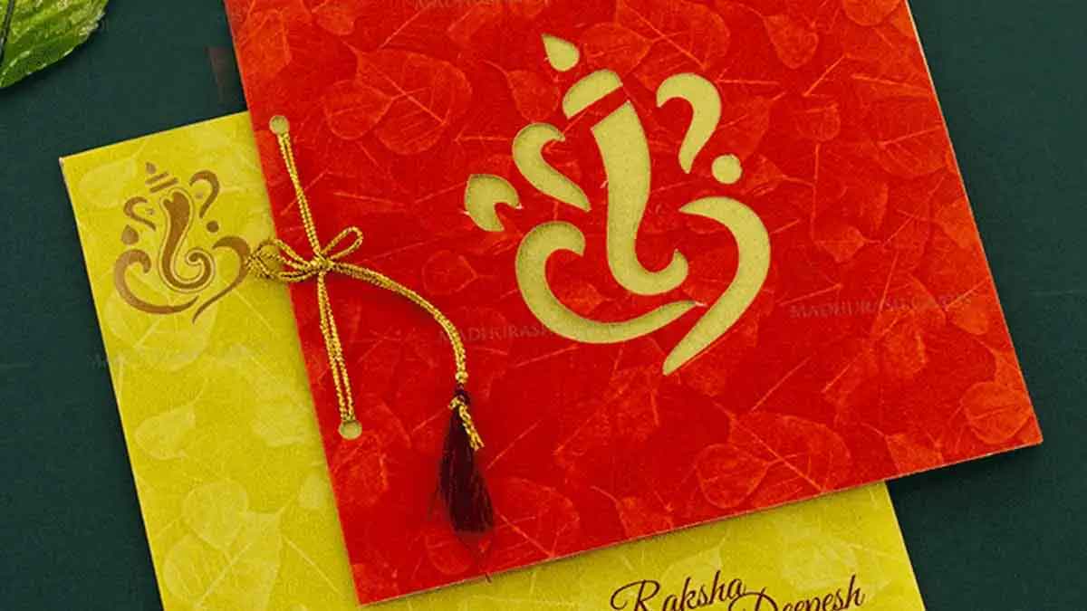 lord ganesha picture on wedding cards 