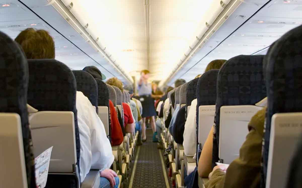 business man strong reply to air hostess 