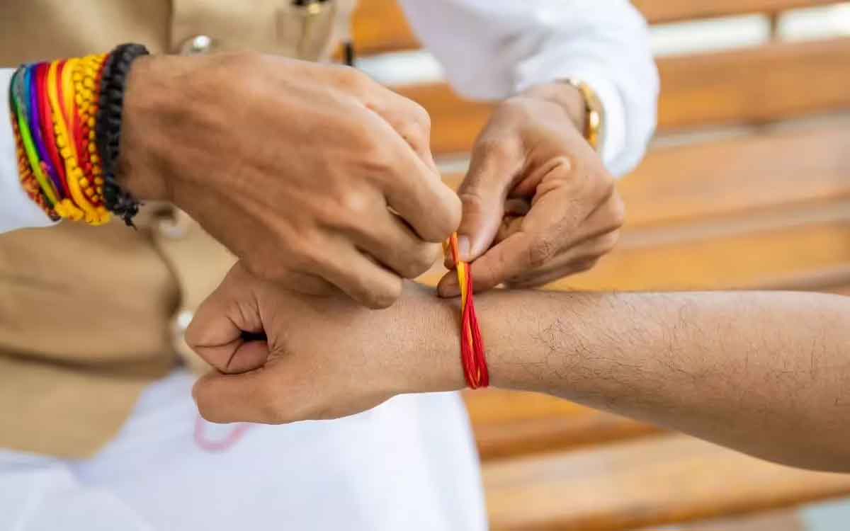 do you know why orange thread is tied to hand 